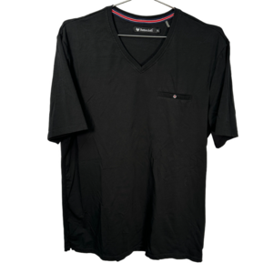Buttercloth Black‎ V-neck Pocket T-shirt XL